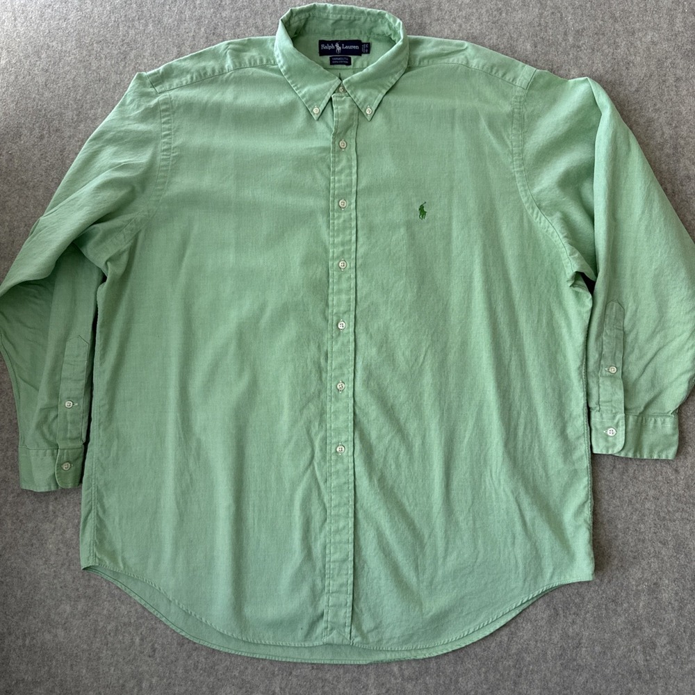 Ralph Lauren Vintage Yarmouth Button Down Dress Shirt Mens 18 Neck 38 Chest